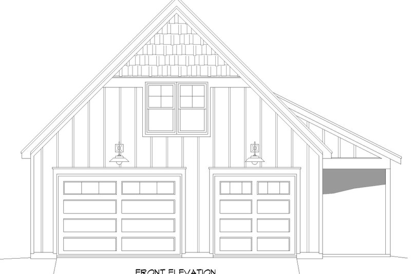 Home Plan - Exterior - Front Elevation 3 for Cabin House Plan #932-285, 0 bath