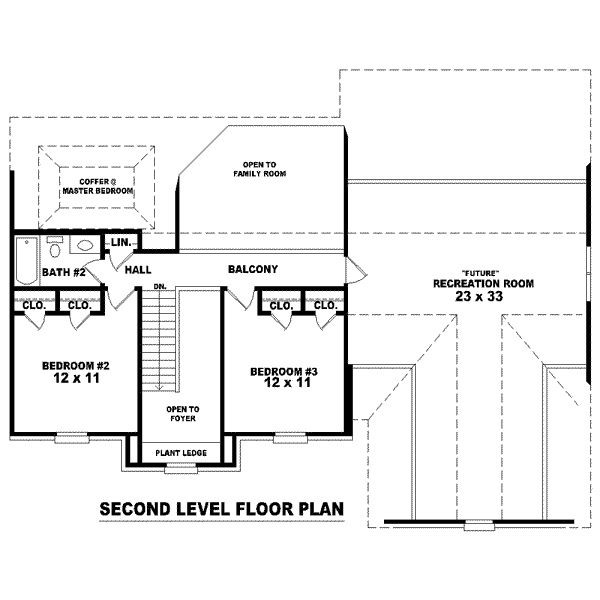 European Floor Plan - Upper Floor Plan #81-1444