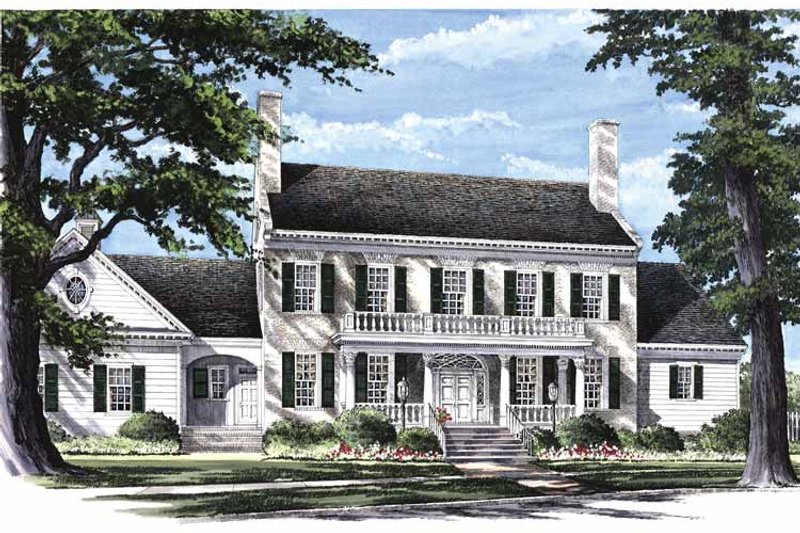 Dream House Plan - Exterior - Front Elevation 5 for Classical House Plan #137-312 - 4 bed, 4 bath