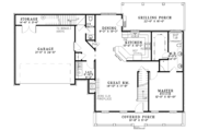 Country Style House Plan - 3 Beds 2 Baths 1783 Sq/Ft Plan #17-2759 