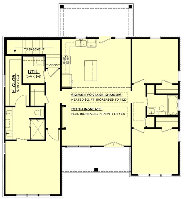 House Blueprint - Floor Plan - Other Floor for Farmhouse House Plan #430-446 - 3 bed, 2 bath