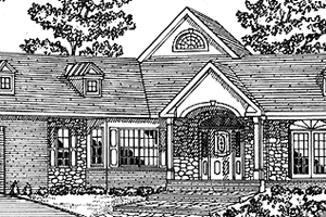 Home Plan - European Exterior - Front Elevation Plan #456-92