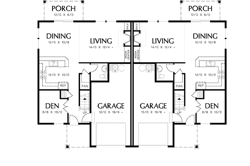 Architectural House Design - Floor Plan - Main Floor for Colonial House Plan #48-817 - 3 bed, 2.5 bath