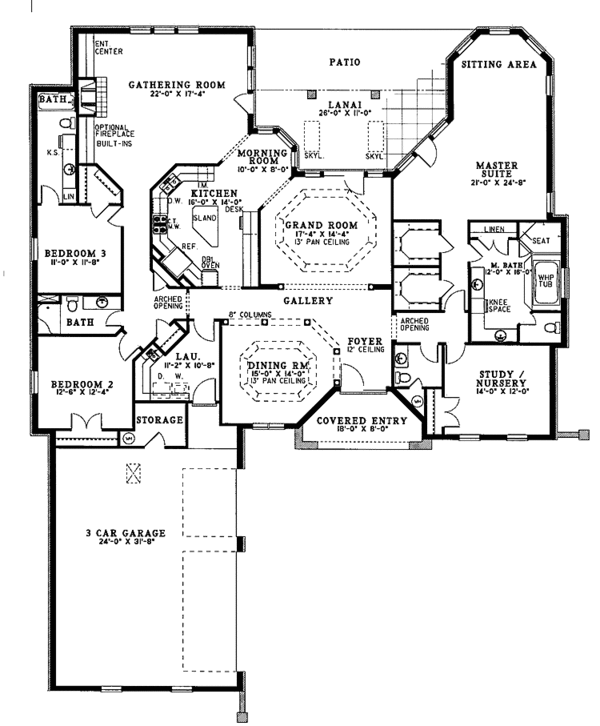 Dream House Plan - European Floor Plan - Main Floor Plan #17-3033
