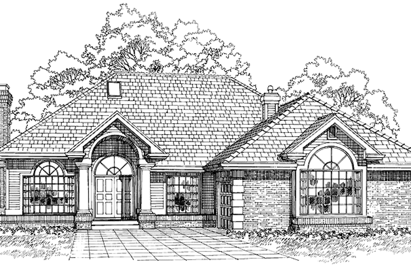 House Blueprint - Ranch Exterior - Front Elevation Plan #47-825