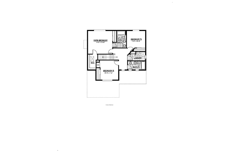 Home Plan - Floor Plan - Upper Floor for Craftsman House Plan #569-5 - 3 bed, 2.5 bath
