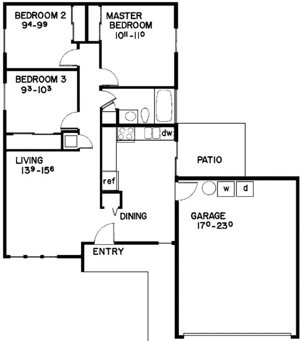 Home Plan - Craftsman Floor Plan - Main Floor Plan #60-743