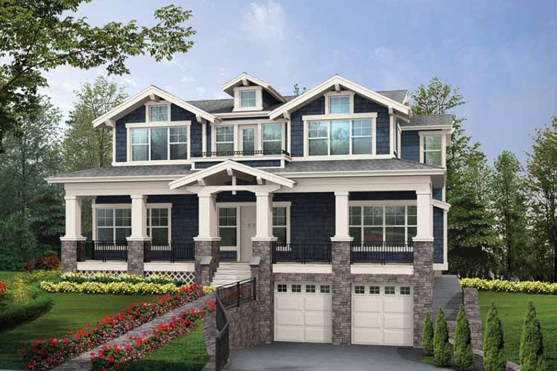 House Plan Design - Craftsman Exterior - Front Elevation Plan #132-465