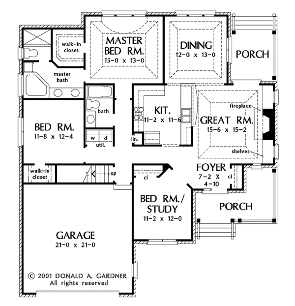 Dream House Plan - Colonial Floor Plan - Main Floor Plan #929-614