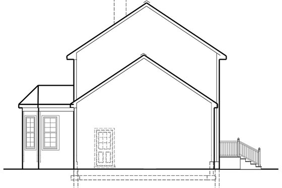 Exterior - Other Elevation 1 for Colonial House Plan #1053-74 - 3 bed, 2.5 bath