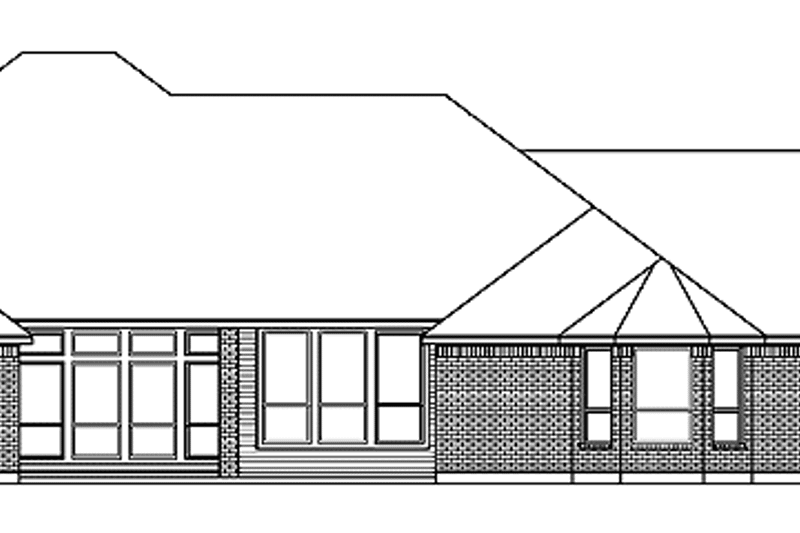 Home Plan - Exterior - Rear Elevation for Traditional House Plan #84-729 - 4 bed, 3 bath