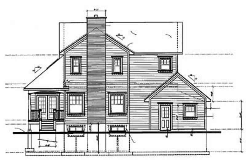 Dream House Plan - Exterior - Rear Elevation for Traditional House Plan #25-2010 - 3 bed, 1.5 bath