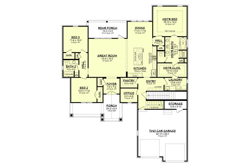 Home Plan - Basement stair version