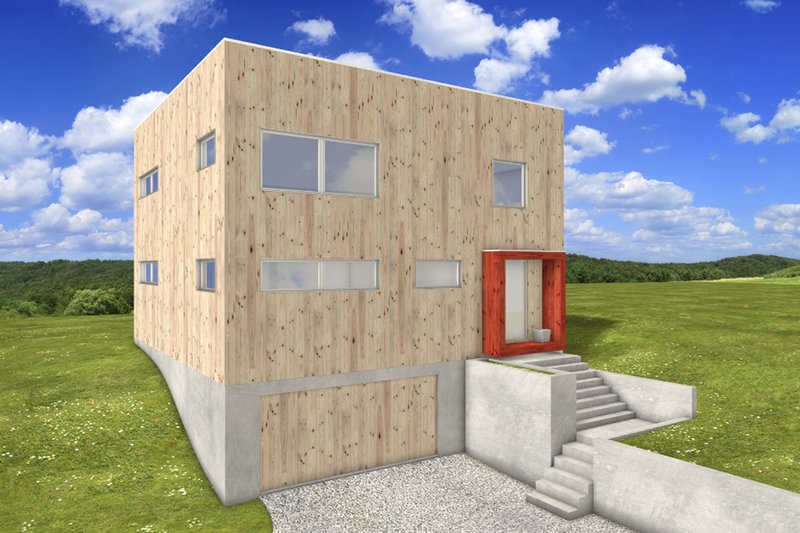 Architectural House Design - Modern Exterior - Front Elevation Plan #497-26