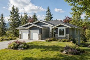 Home Plan - Exterior - Front Elevation for Ranch House Plan #1100-166 - 3 bed, 2 bath
