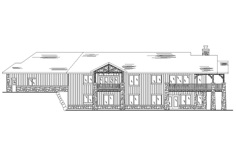 Home Plan - Exterior - Rear Elevation for Craftsman House Plan #945-131 - 2 bed, 2.5 bath