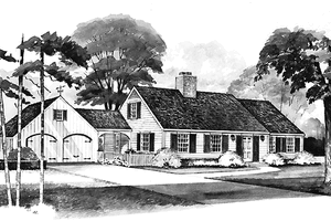 Colonial Exterior - Front Elevation Plan #72-822