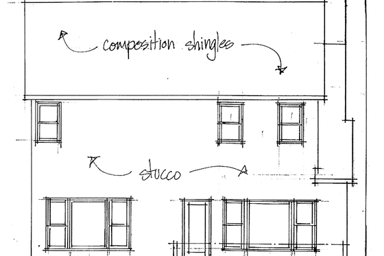 Exterior - Rear Elevation for Traditional House Plan #56-663 - 3 bed, 2.5 bath