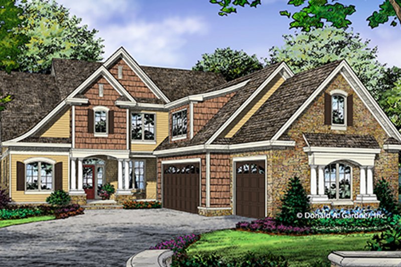 Architectural House Design - Traditional Exterior - Front Elevation Plan #929-1014