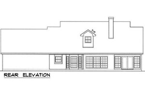 Exterior - Rear Elevation for Country House Plan #40-370 - 3 bed, 2.5 bath