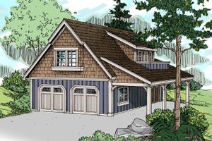 Craftsman Exterior - Front Elevation Plan #124-1142