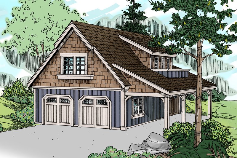 Architectural House Design - Craftsman Exterior - Front Elevation Plan #124-1142