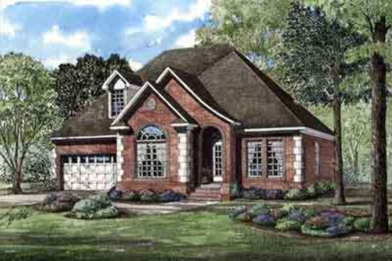 House Blueprint - European Exterior - Front Elevation Plan #17-2194