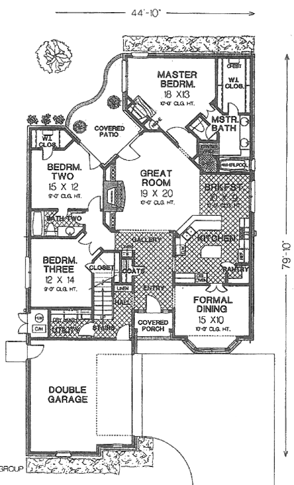 Home Plan - Tudor Floor Plan - Main Floor Plan #310-533