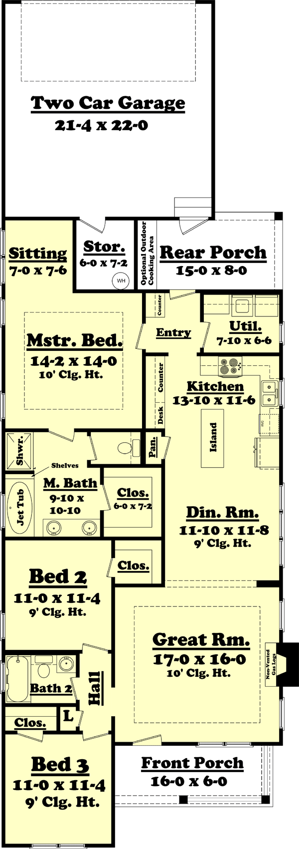 Architectural House Design - Cottage Floor Plan - Main Floor Plan #430-64