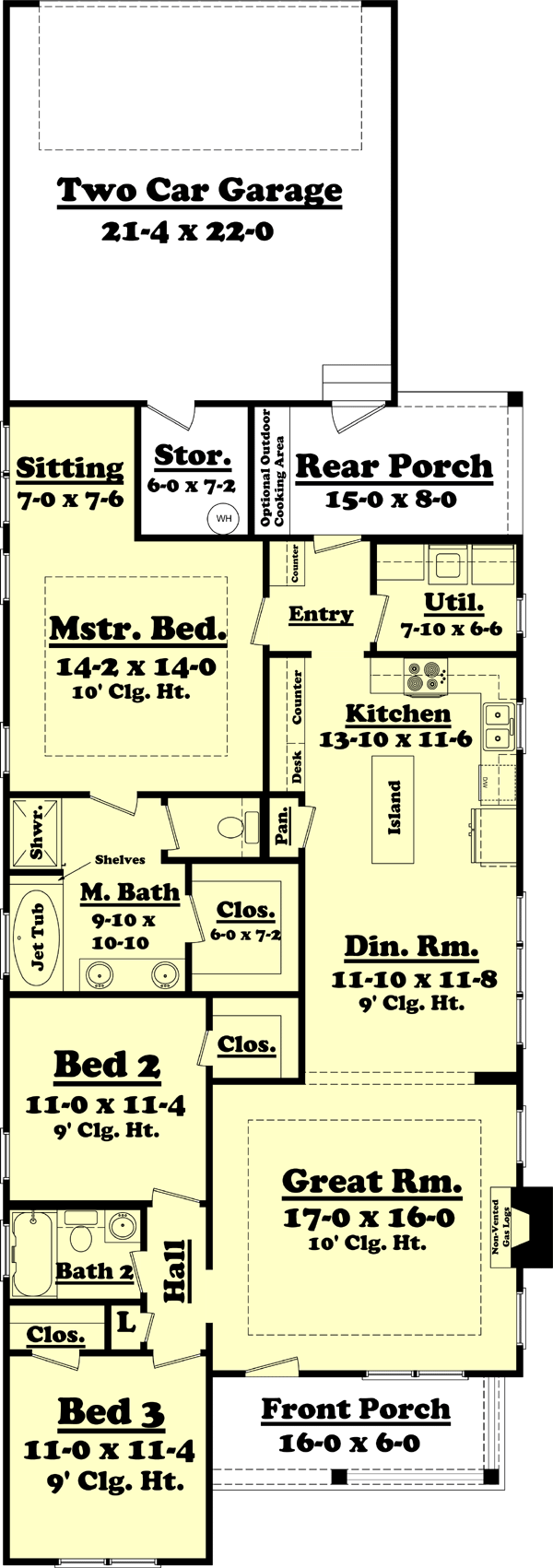 House Plan Design - Cottage Floor Plan - Main Floor Plan #430-64