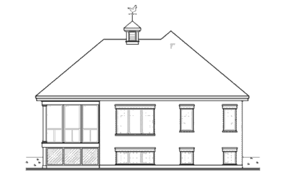 Exterior - Rear Elevation for Farmhouse House Plan #23-2270 - 1 bed, 1 bath