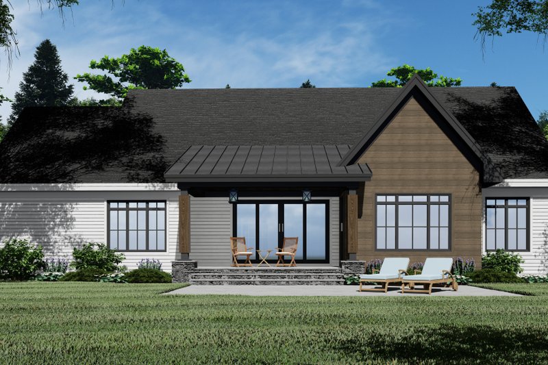 Architectural House Design - Exterior - Rear Elevation 1 for Farmhouse House Plan #51-1218 - 3 bed, 2.5 bath