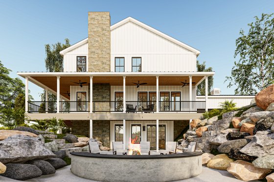 Exterior - Front Elevation 3 for Farmhouse House Plan #1089-16 - 5 bed, 4.5 bath