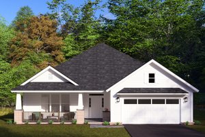 Cottage Exterior - Front Elevation Plan #513-2174