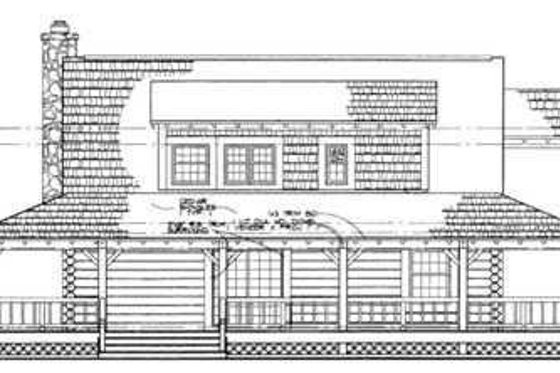 Exterior - Rear Elevation for Country House Plan #72-111 - 3 bed, 2 bath