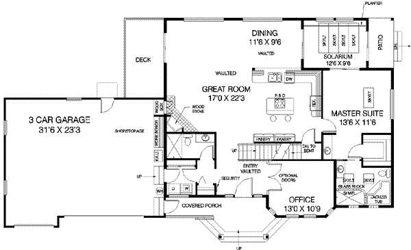 Traditional Floor Plan - Main Floor Plan #60-277