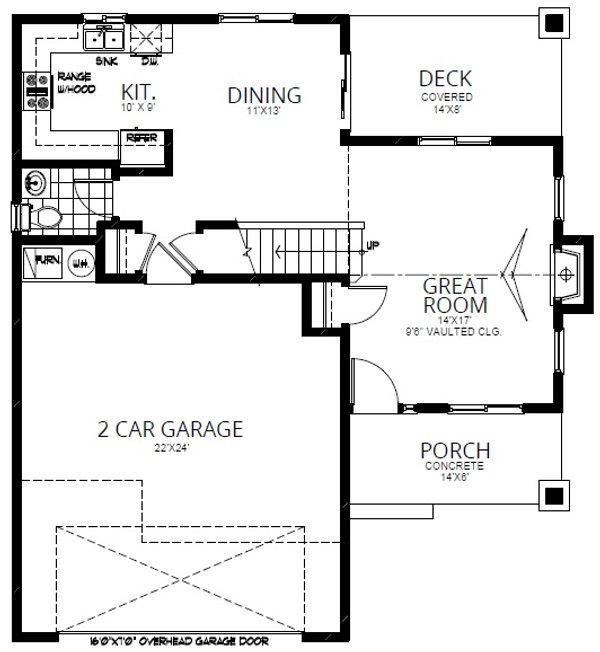 Craftsman Floor Plan - Main Floor Plan #112-171