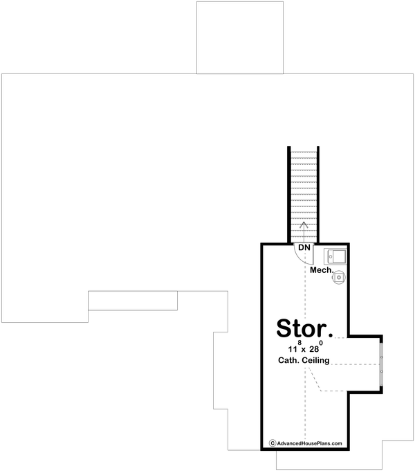 Cottage Floor Plan - Upper Floor Plan #455-670