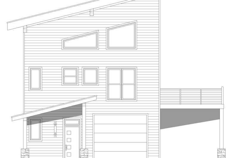House Design - Exterior - Other Elevation 5 for Contemporary House Plan #932-1226 - 3 bed, 3.5 bath