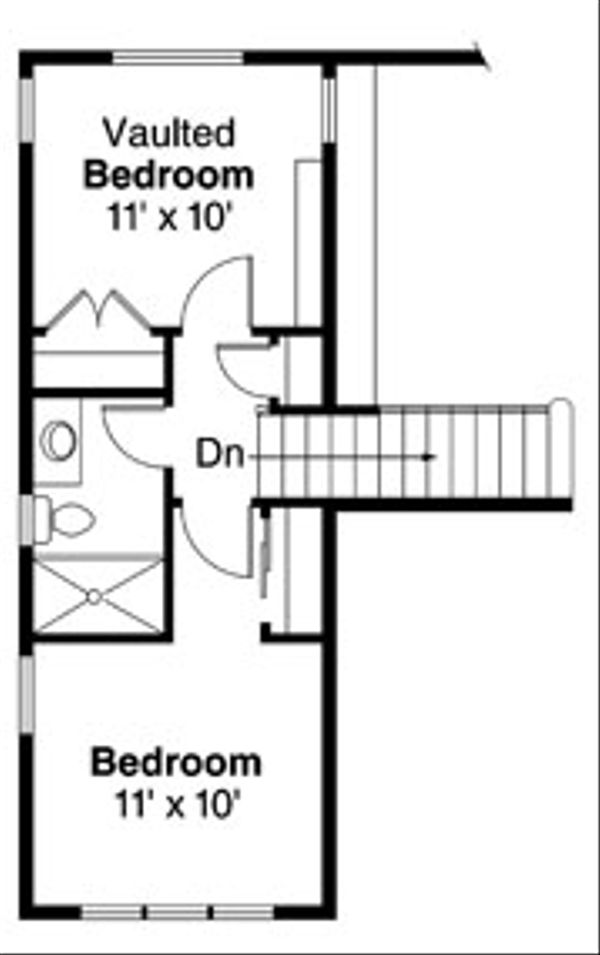 Traditional Floor Plan - Upper Floor Plan #124-860