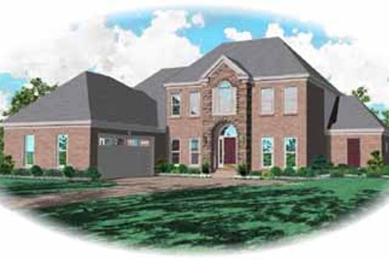 Exterior - Front Elevation for Traditional House Plan #81-339 - 4 bed, 3 bath