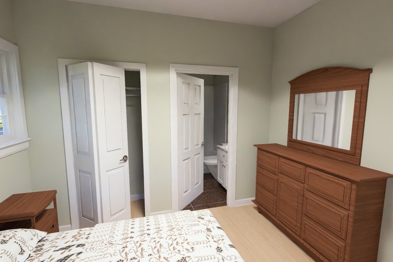 Home Plan - Interior - Bedroom 1 for Cottage House Plan #513-2480 - 2 bed, 2 bath