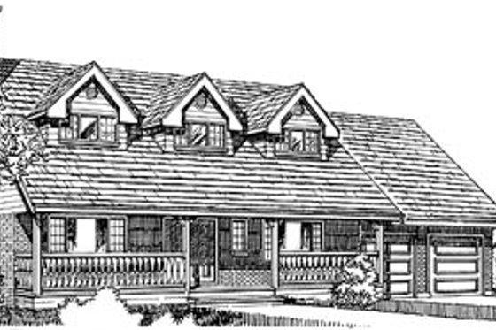 Exterior - Front Elevation for Traditional House Plan #47-132 - 4 bed, 2.5 bath