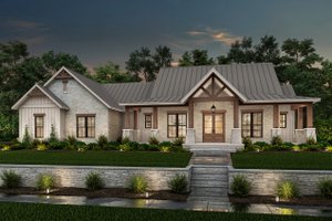 House Blueprint - Farmhouse Exterior - Front Elevation Plan #430-229