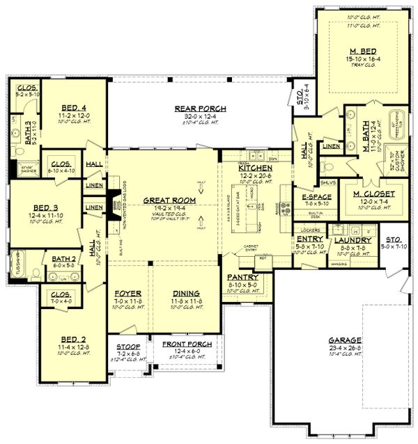 Home Plan - Farmhouse Floor Plan - Main Floor Plan #430-220