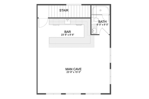Architectural House Design - Floor Plan - Upper Floor for Traditional House Plan #1060-504, 1 bath