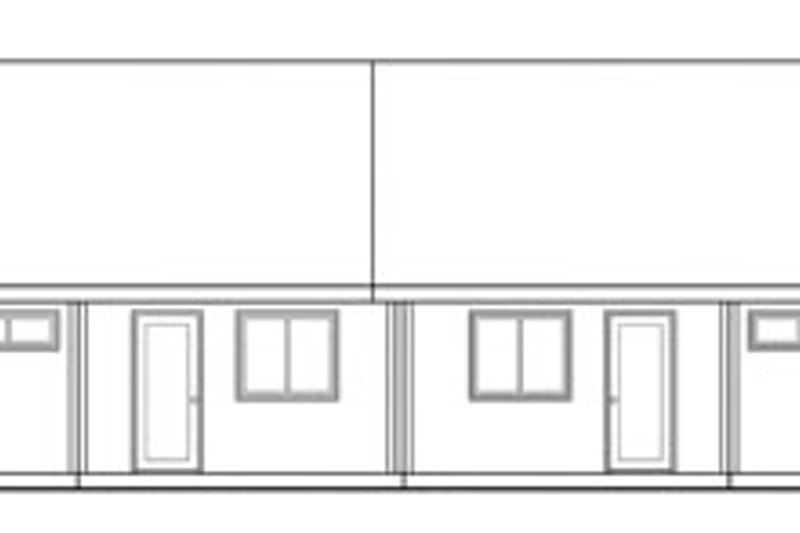 Home Plan - Exterior - Rear Elevation House Plan #124-807 - 4 bed, 2 bath