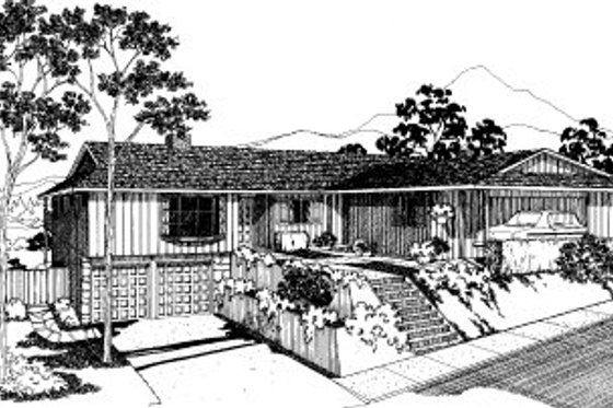 Exterior - Front Elevation House Plan #303-170 - 2 bed, 1 bath