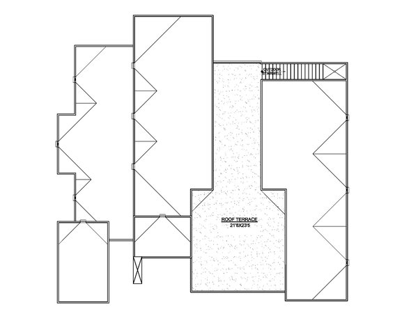 House Blueprint - Adobe / Southwestern Floor Plan - Upper Floor Plan #1073-30