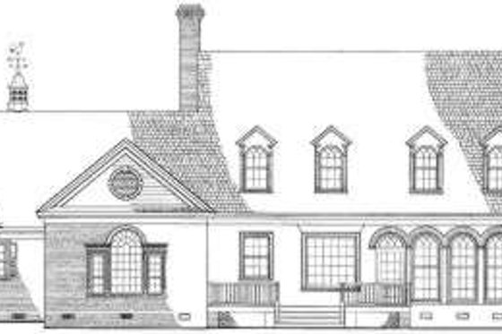 Exterior - Rear Elevation for Farmhouse House Plan #137-161 - 4 bed, 4 bath